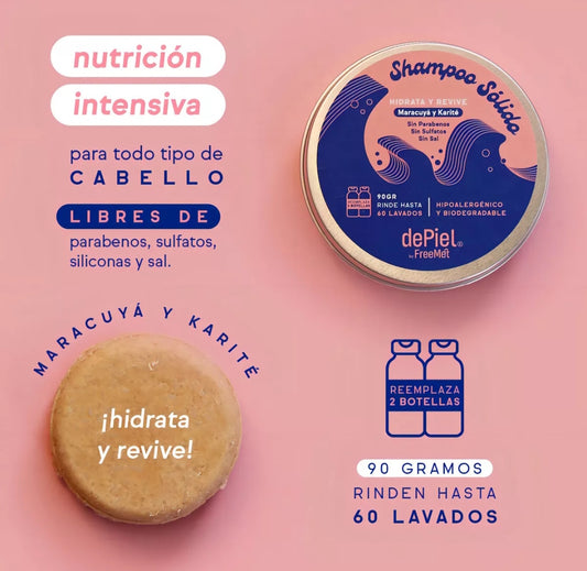 Shampoo Solido 100% Natural 60g Freemet