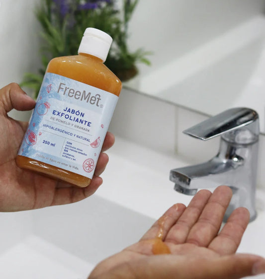 Jabón Exfoliante Líquido Pomelo Granada 250ml Freemet