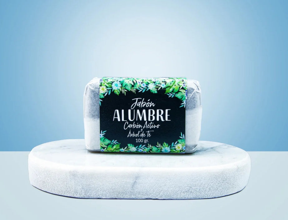 Jabón Piedra Alumbre y Carbón Activado 100g Hbm