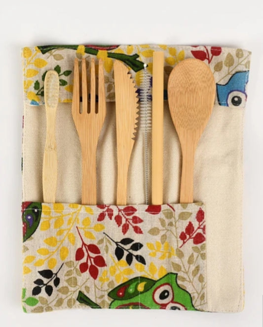 Cubiertos de Bambú 6 Unidades