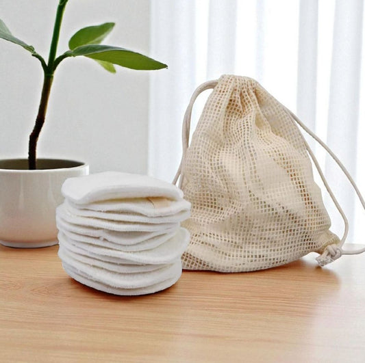 Almohadillas Reutilizables Algodón 12un