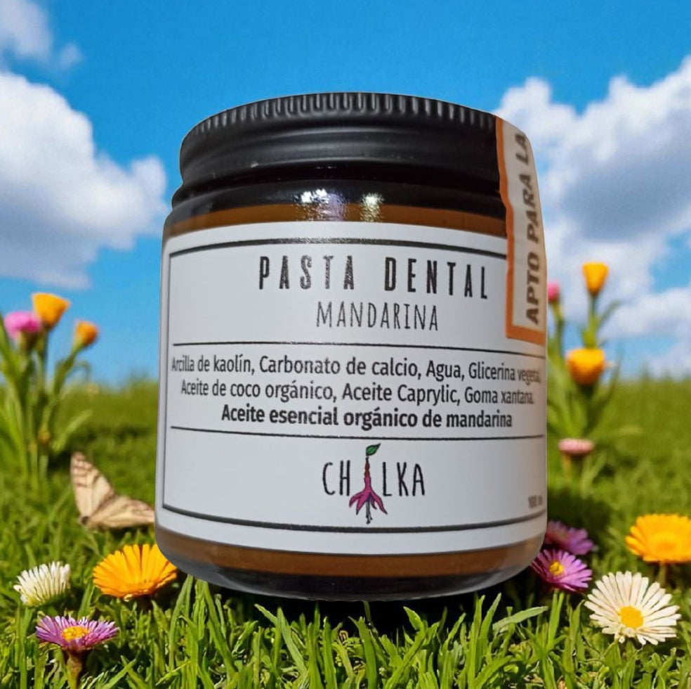 Pasta Dental Artesanal Sin Flúor 100g Mandarina