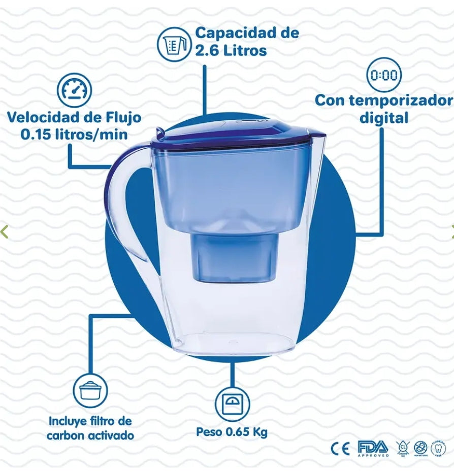 Jarro Purificador de Agua 2.6 Litros