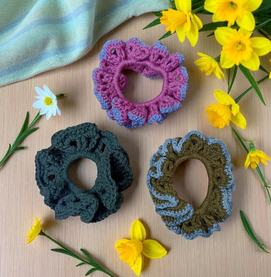 Set Scrunchie Tejidos en Algodón a Mano