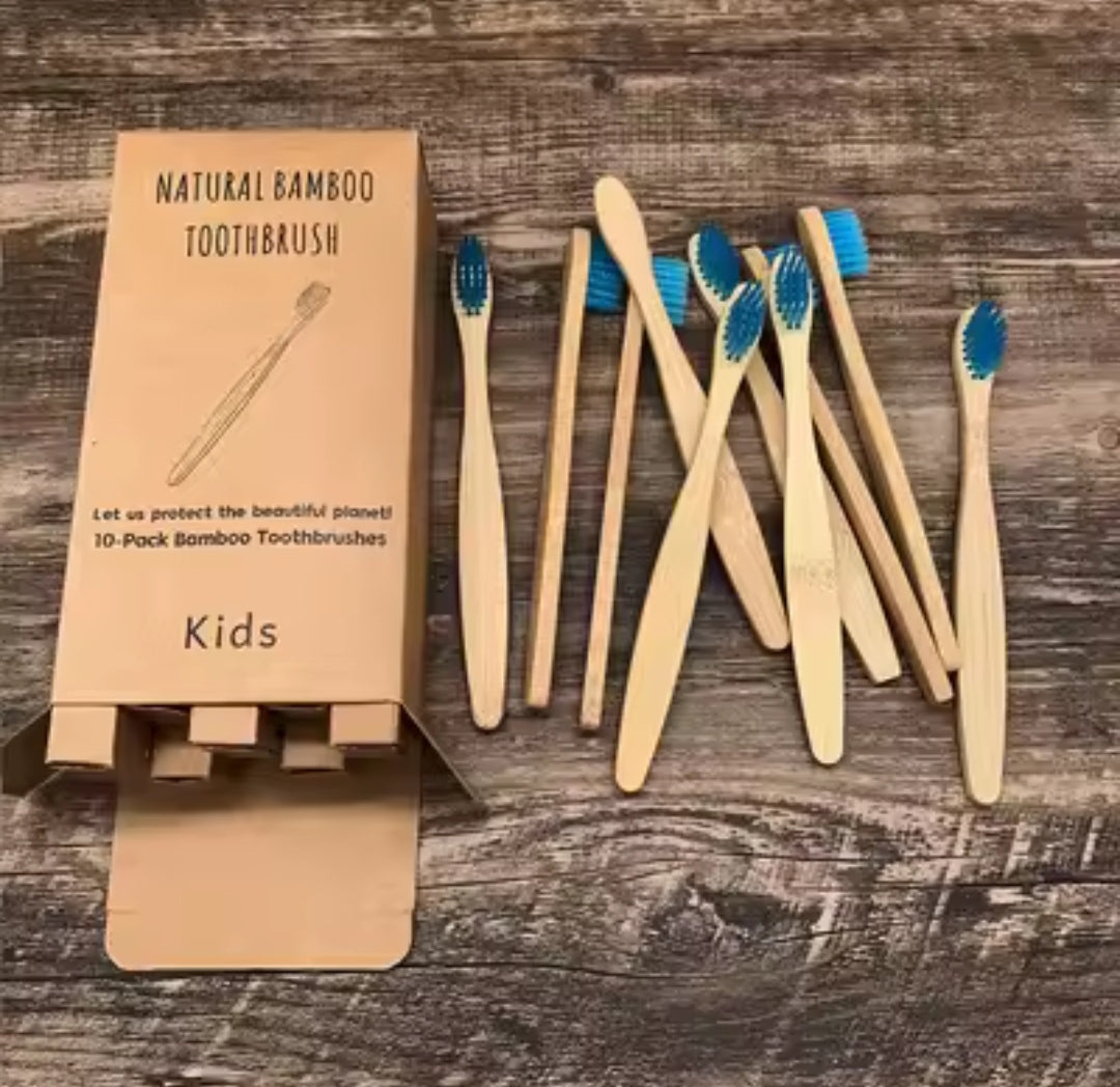 Cepillos Dentales Niños Planos de Bambú