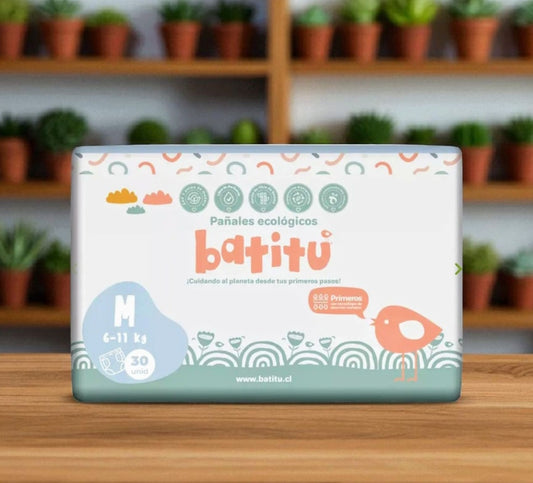 Pañales Desechables y Compostables Talla M 30 Unidades