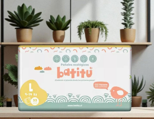 Pañales Desechables y Compostables Talla L 30 Unidades