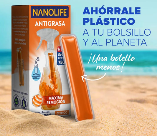 Recarga Antigrasa en Capsulas Biodegradable