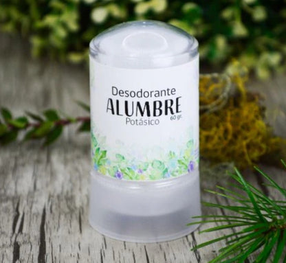 Desodorante Piedra Alumbre Envase de Plástico 60g