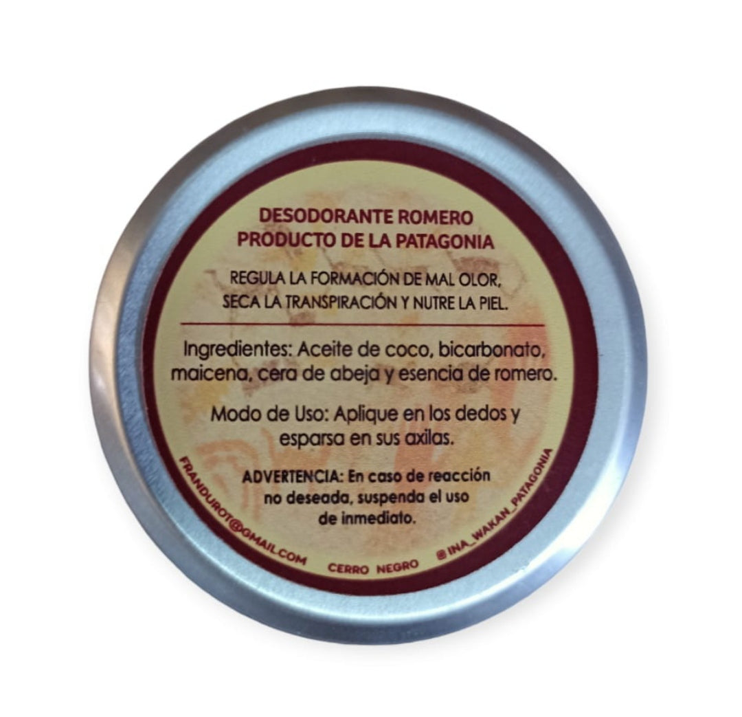 Desodorante Natural Sin Químicos Romero 40g