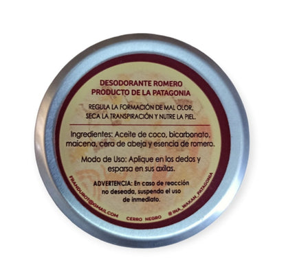 Desodorante Natural Sin Químicos Romero 40g