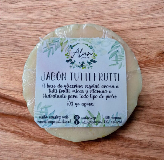 Jabón Sólido Tutti Frutti Vegano 100g Alun
