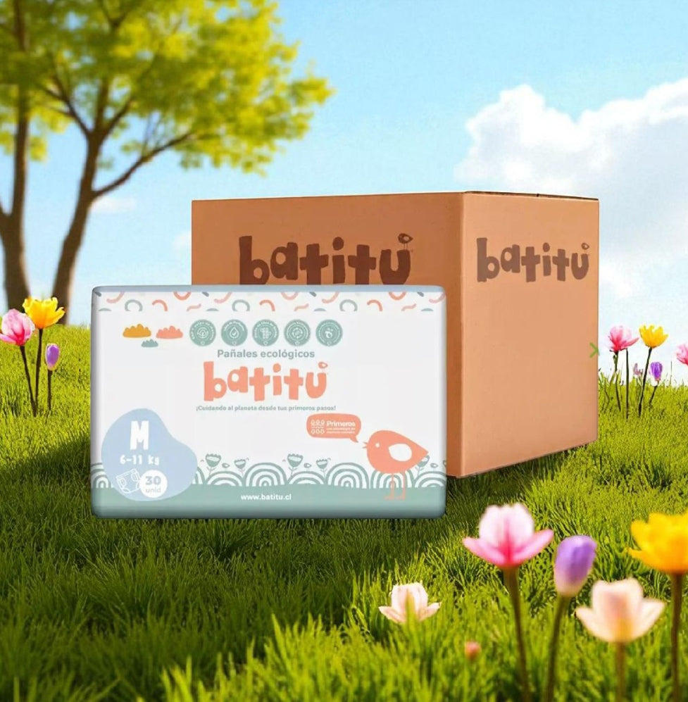 Pañales Desechables y Compostables Talla M 30 Unidades
