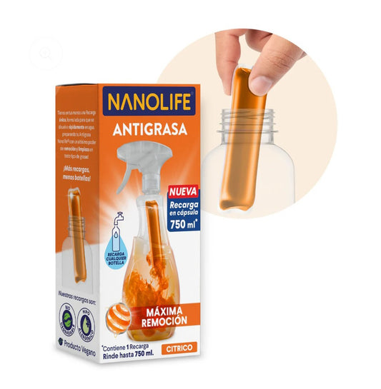 Recarga Antigrasa en Capsulas Biodegradable