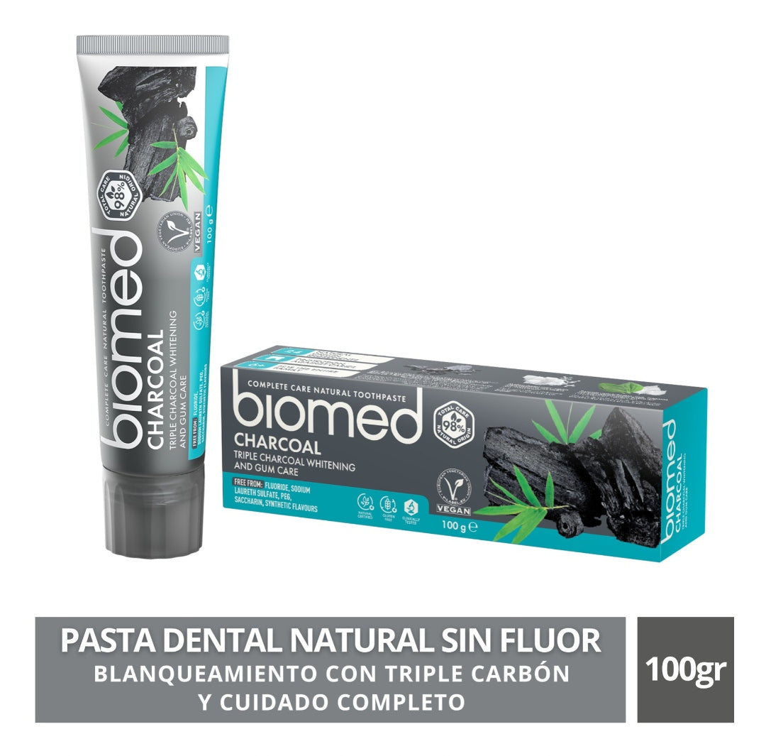Pasta Dental Natural Carbon Activado Vegano 100g
