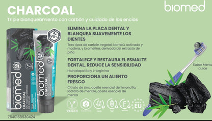 Pasta Dental Natural Carbon Activado Vegano 100g