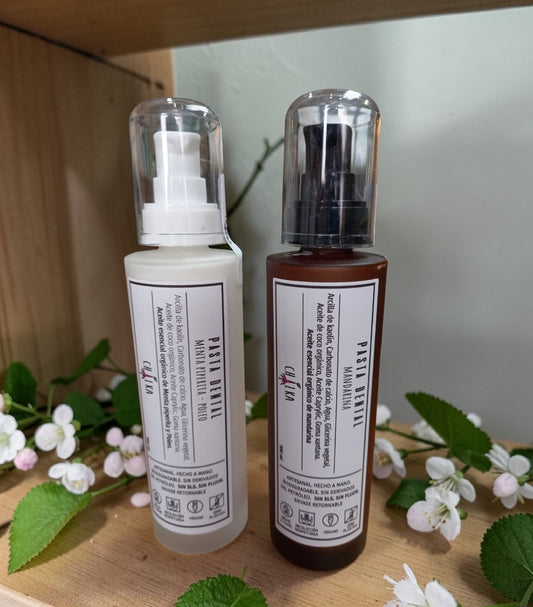 Pasta Dental Artesanal Sin Flúor Menta o Mandarina 100g