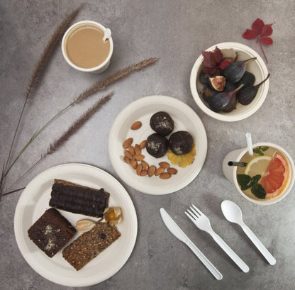 Set de 20 Platos Compostables 22cms