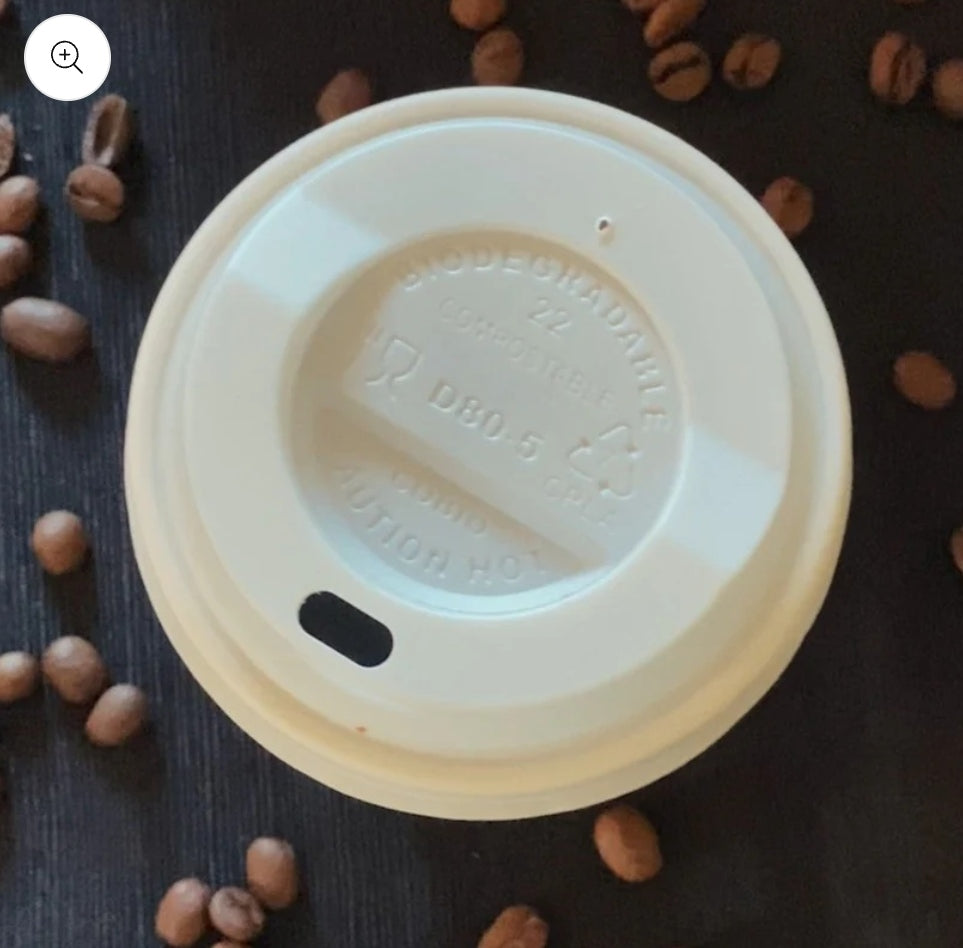 Vasos y Tapas para Café Compostables 50un