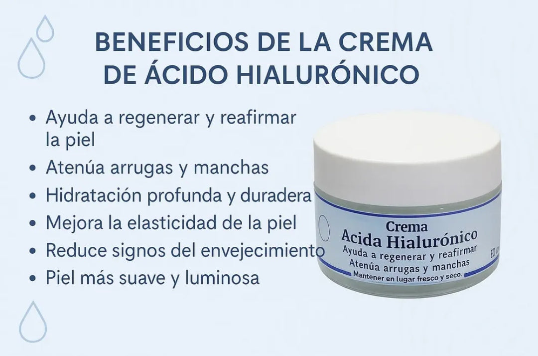 Crema Natural de Ácido Hialurónico 60hrs