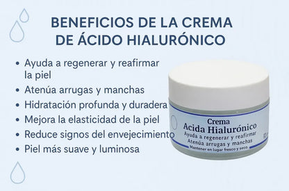 Crema Natural de Ácido Hialurónico 60hrs