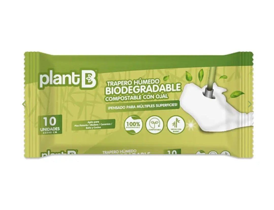 Trapero Húmedo Piso con Ojal Biodegradables 10un