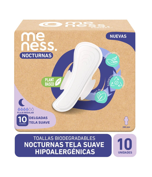 Toallas Higiénicas Nocturnas Desechables y Compostables