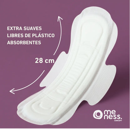 Toallas Higiénicas Nocturnas Desechables y Compostables