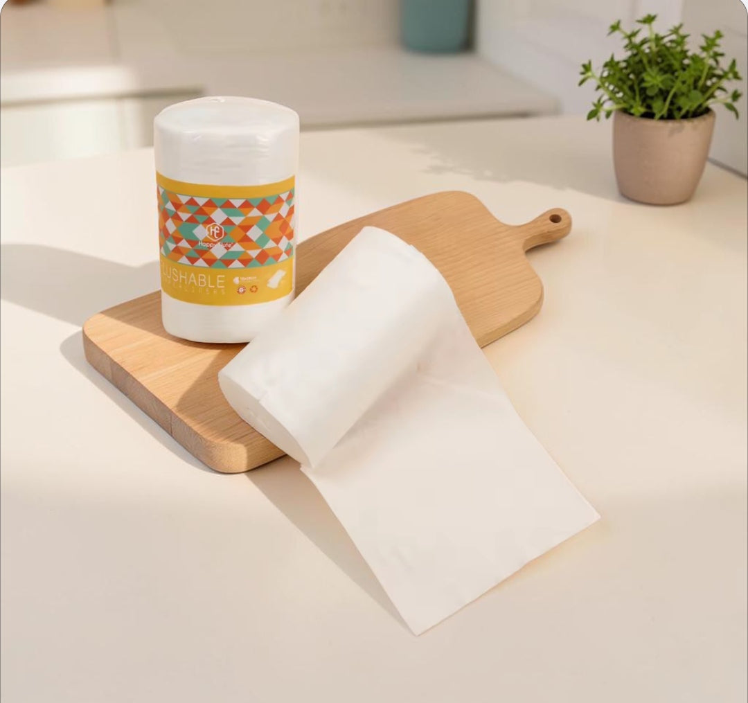 Rollo de Papel Prepicado de Bambú para Pañales Reutilizablese