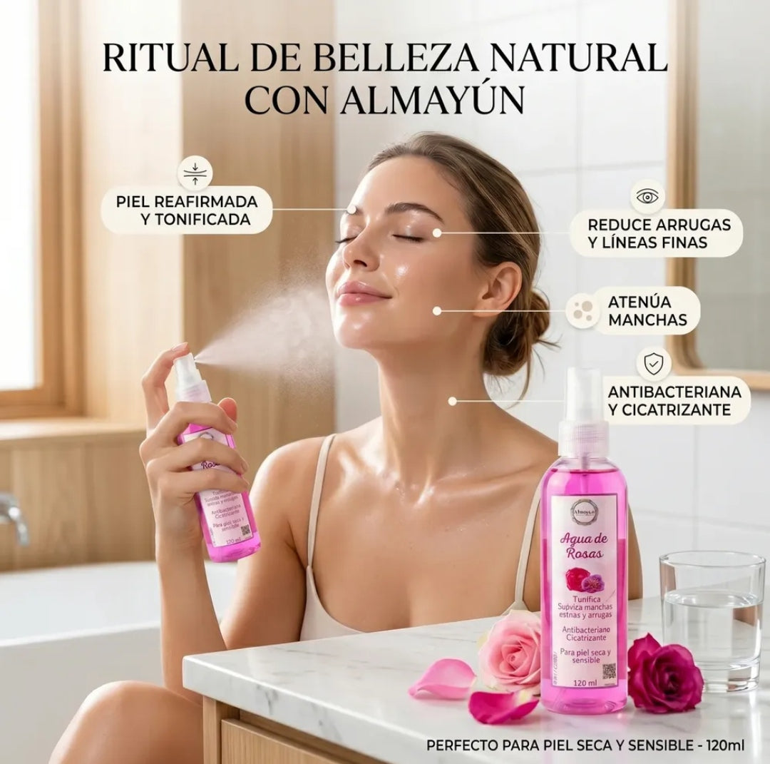 Agua de Rosas Para Pieles Secas y Sencibles 120ml