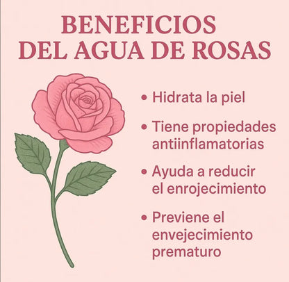 Agua de Rosas Para Pieles Secas y Sencibles 120ml