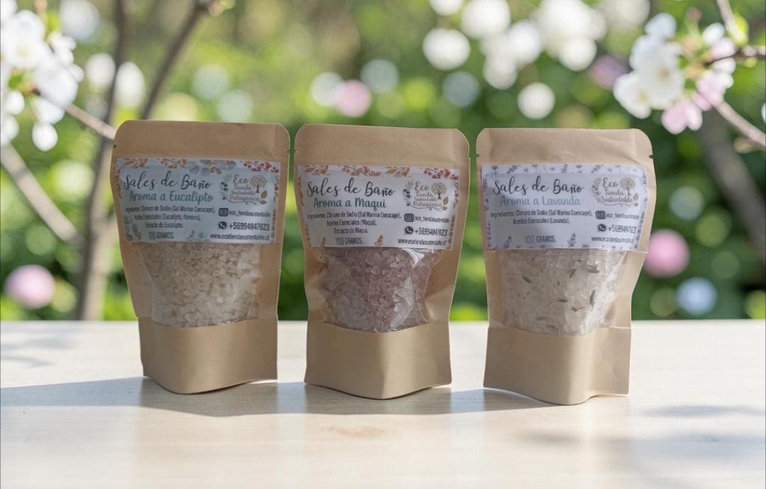 Sal para el Baño de Maqui, Eucalipto y Lavanda  100g