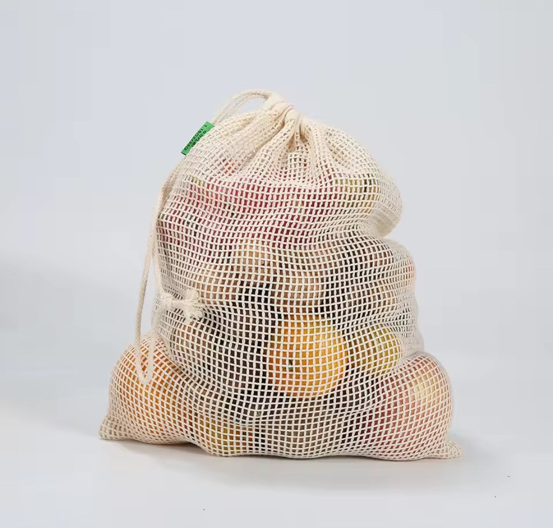 Set de Bolsas Reutilizables de Algodón 3un