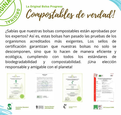 Set de 50 Bolsas Tipo Camiseta 42x48 Compostables