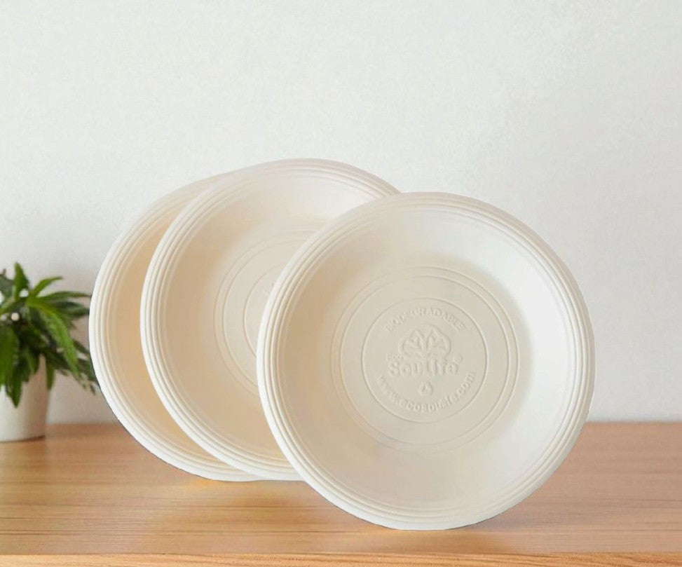 Set de 10 Platos Biodegradable 22 y 17 cm