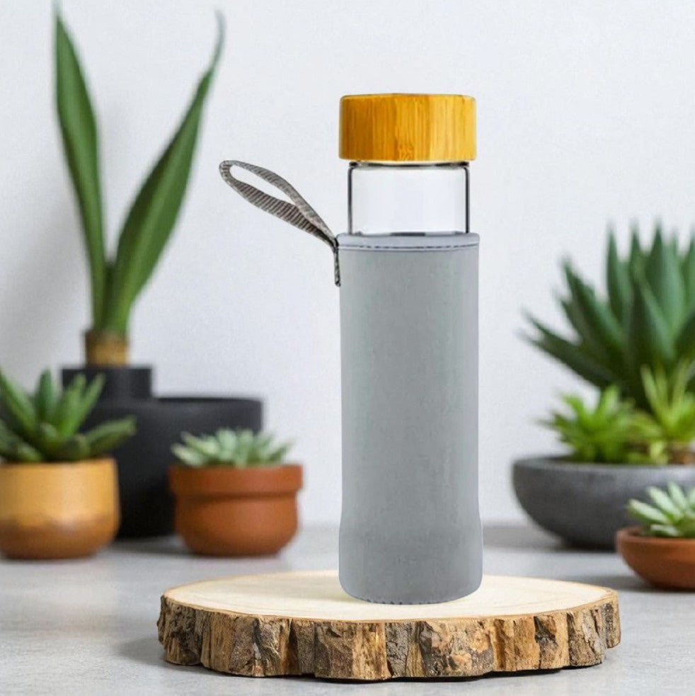 Botella Infusora de Vidrio y Bambú de 500ml
