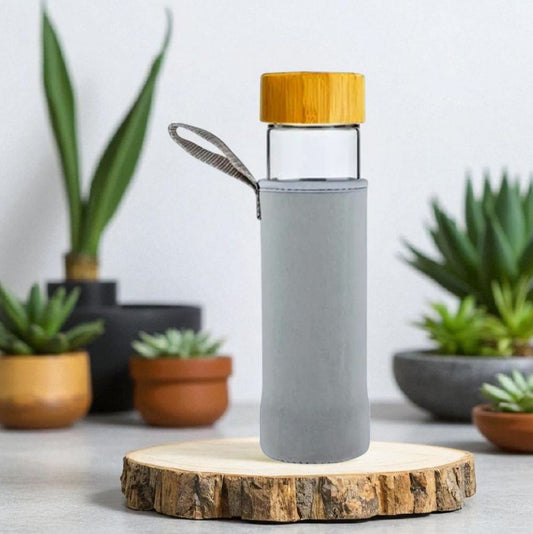 Botella Infusora de Vidrio y Bambú de 500ml